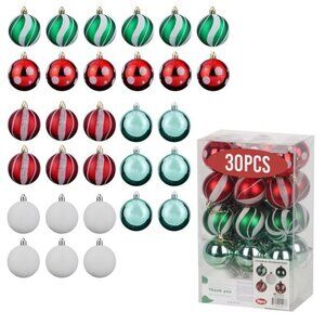 Christmas Ball Ornaments 30PCS Colorful Decorative Hanging Christmas Ornaments